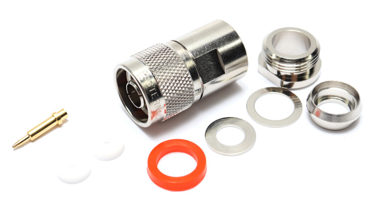 Pasternack PE4132 N-Male Connector Clamp/Solder Attachment for RG Cables