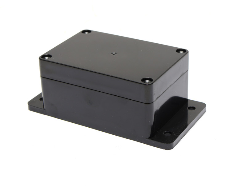 3-7/8" x 2-5/8" x 1-15/16" IP-65 Black Plastic Box - Flange