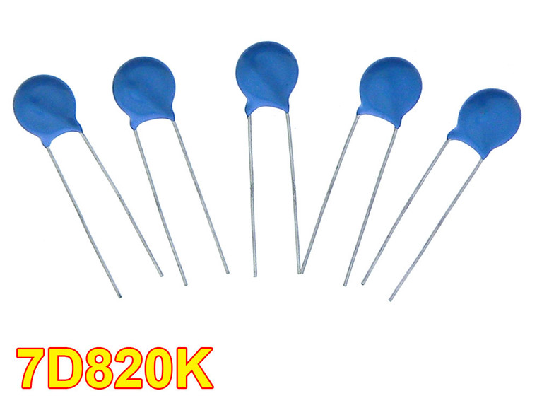 Pack of 5 - 82V Metal Oxide Varistor Transient Suppressor Pack of 5 - 82V Metal Oxide Varistor Transient Suppressor