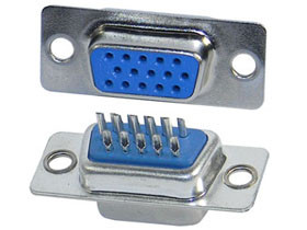 DB-15S HD D Sub Connector, 15 Pin Female Hi-Density