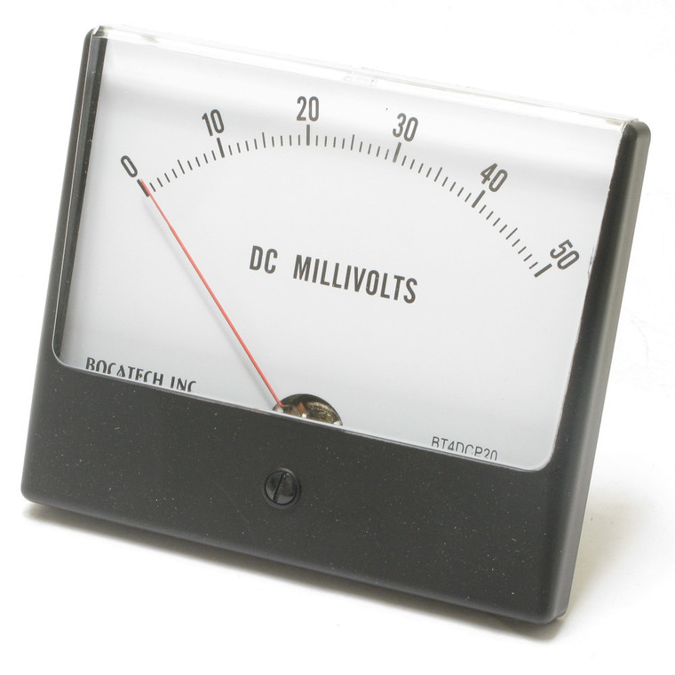 0 - 50 Millivolts DC, Panaview Analog Panel Meter, 4.5 Inch 0 - 50 Millivolts DC, Panaview Analog Panel Meter, 4.5 Inch