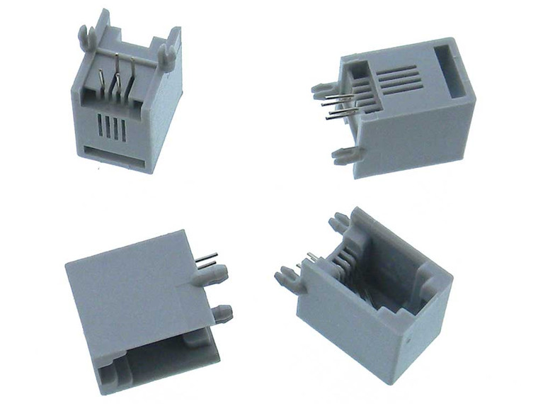 Pack of 4 - PC Mount Telephone Handset MOD Jack, 4x4