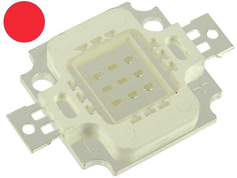 350 Lumen 10 Watt Super Bright, Red LED