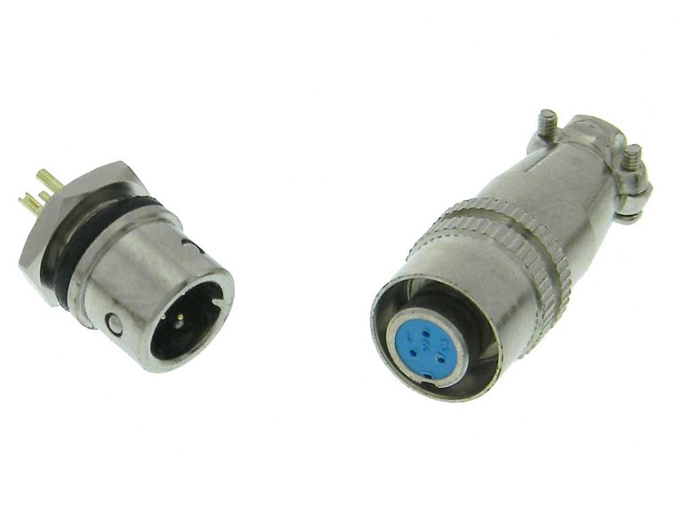 Mini Latching 8mm Connector Pair, 3-Pin