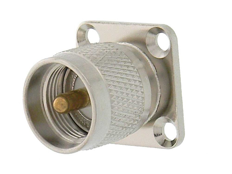 UHF Connector, Male 4 Corner Panel Mount