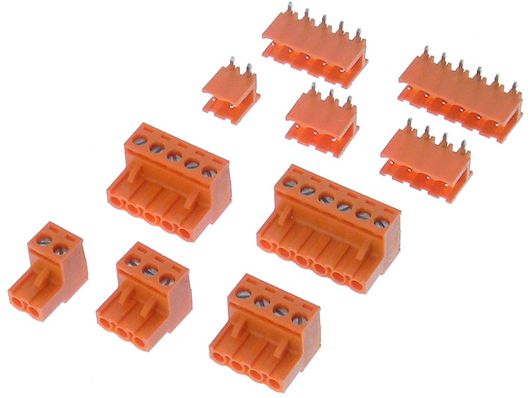 Pack of 5 - 5.08mm Mating Connectors 2, 3, 4, 5 & 6 Position