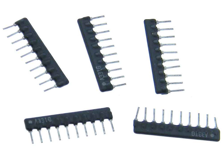 Pack of 5 - Resistor Module, 330 x 9 Common 1 End