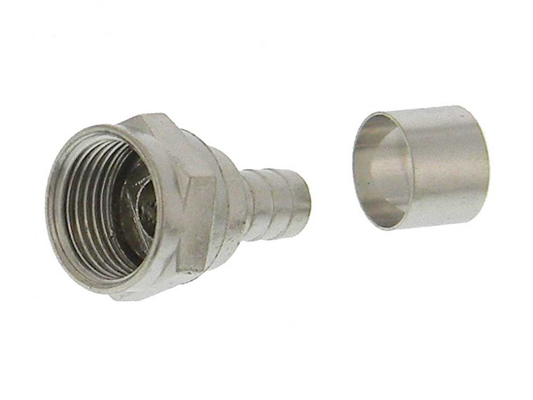 Pack of 10 pcs F Type Connector, Male Crimp for RG-59, 1/4in.