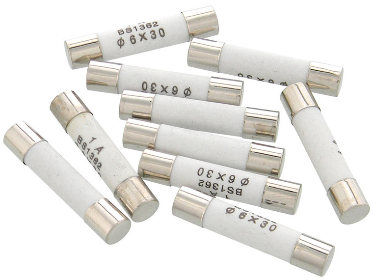 Pack of 10 - 13 Amp Ceramic Fuses 6 x 30mm