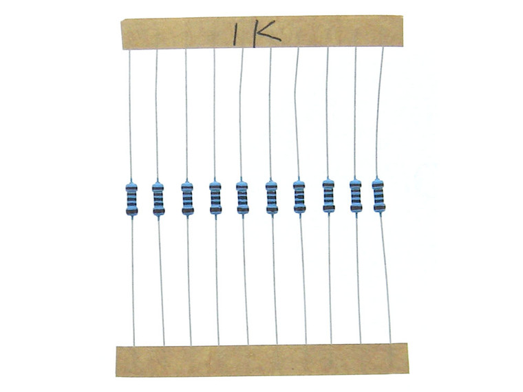 Pack of 10 - 1k Ohm 1/4 Watt 5% Resistor