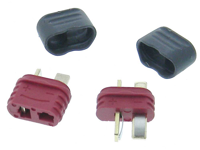 AM1015E - Male & Female Mating Pair, 25A. Battery "T" Connectors for RC Models