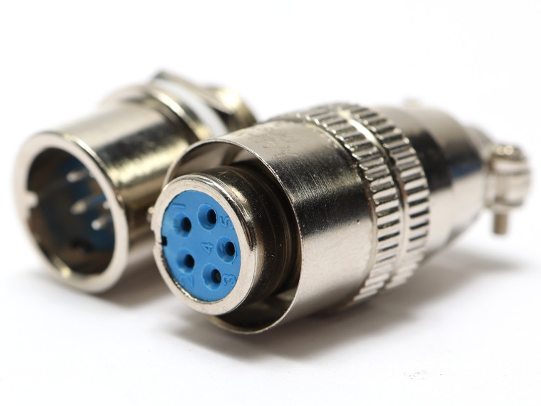 Mini Latching 12mm Connector Pair, 5 Pin