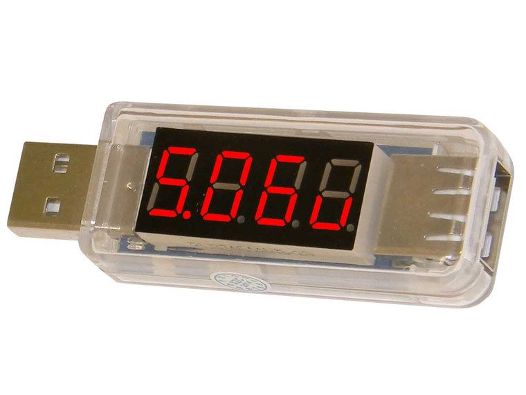 USB Port Volt & Current Monitor, Straight