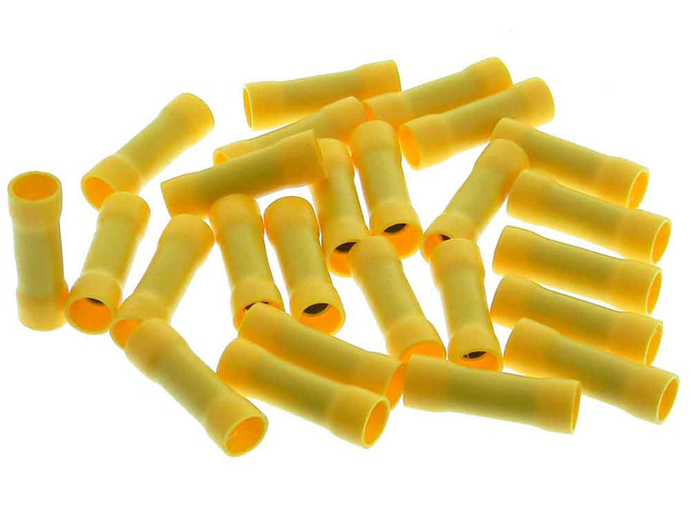 Butt Splice, Yellow for 10-12AWG, 25pcs