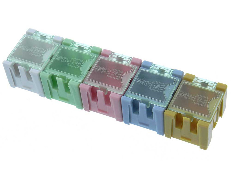 5 Mini SMD Component Interlocking Plastic Boxes