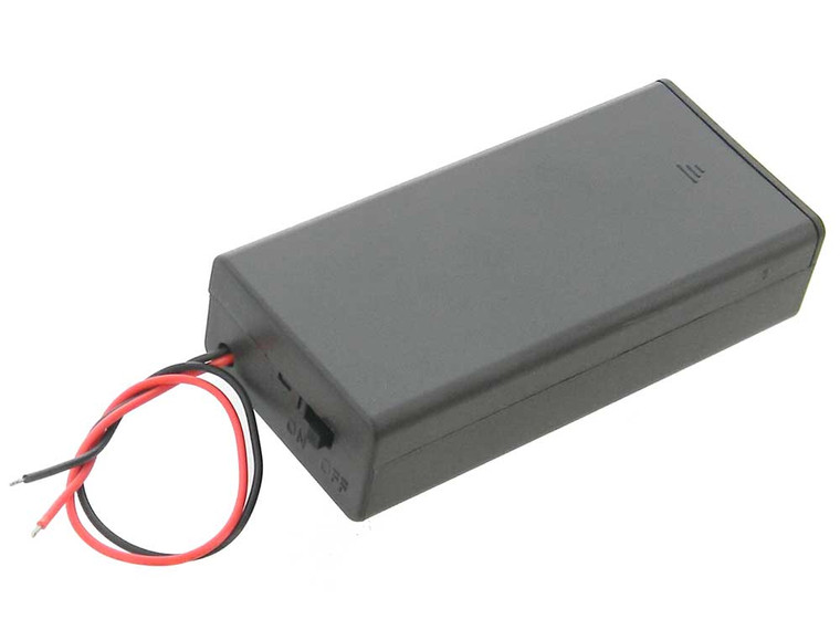 Series Battery Box & Switch for Two 18650 Lithium Batteries Series Battery Box & Switch for Two 18650 Lithium Batteries