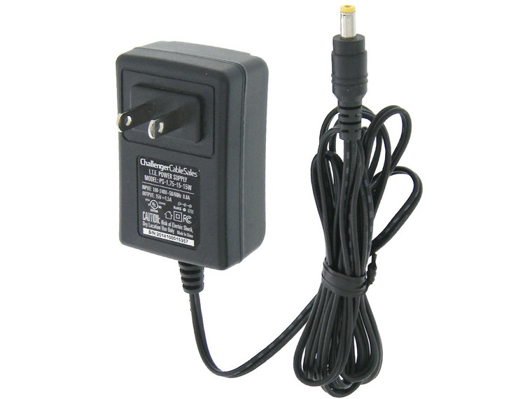 15 Volt DC Plug Power Supply, 1.5A,- Challenger USED 15 Volt DC Plug Power Supply, 1.5A,- Challenger USED