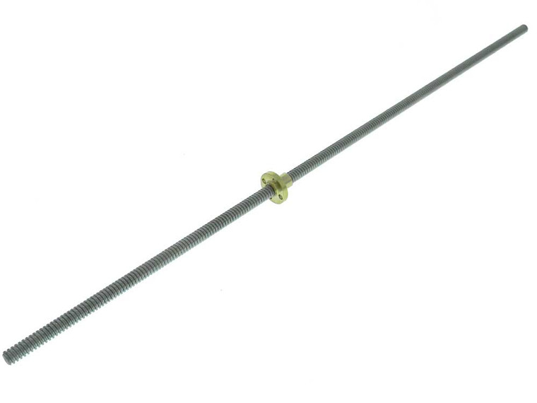 500mm T8-2 Single Start Leadscrew & Nut