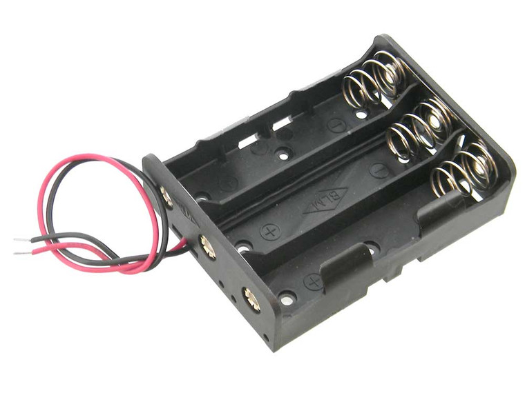 PARALLEL Battery Holder for Three 18650 Lithium Batteries