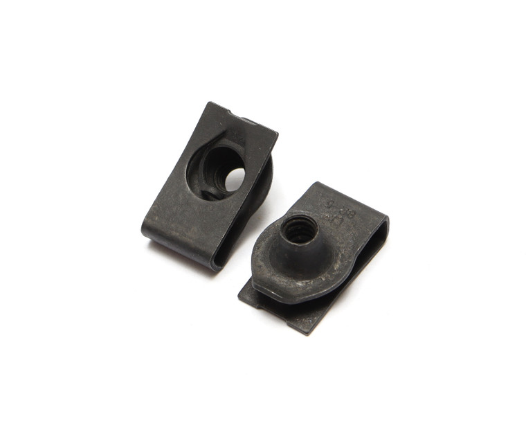 #10-24 Extruded U-Nut, Black, 100pcs