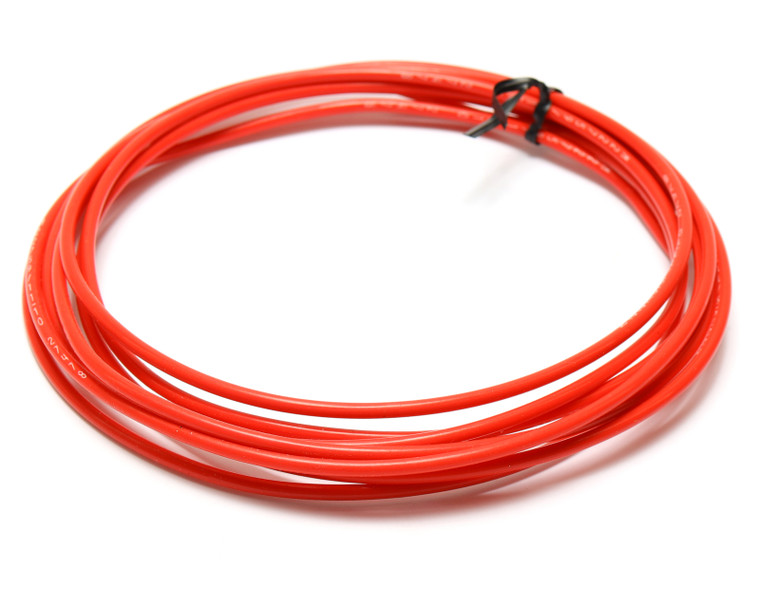 M22759/11-10-2 10AWG Silver Plated PTFE Teflon Jacketed Wire, Red, 11ft