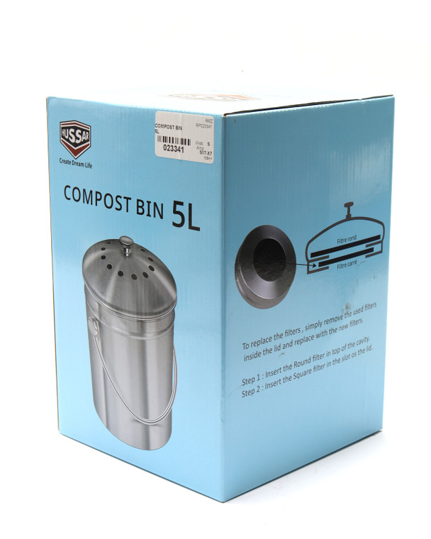 Hussar Countertop Compost Bin, 5L