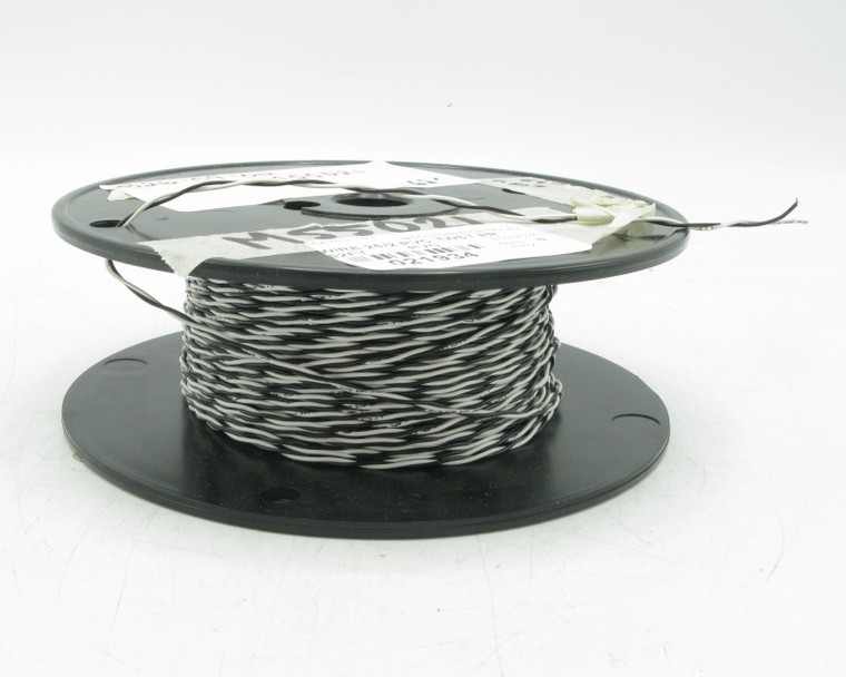 M55021/B26-SC9-OU, 12/2 Silver-Coated Copper PVC Insulated Twisted Pair, 100ft