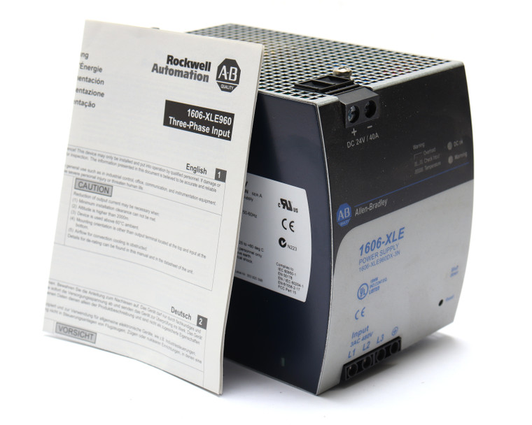 Allen Bradley 1606-XLE960DX-3N 480VAC Input 24VDC Out 40 Amp Power Supply