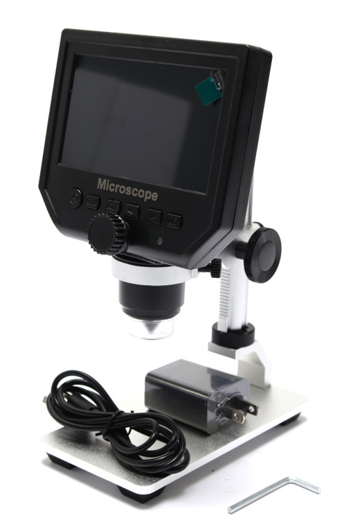 1-600X LED Digital Microscope, HD 4.3" LCD Screen