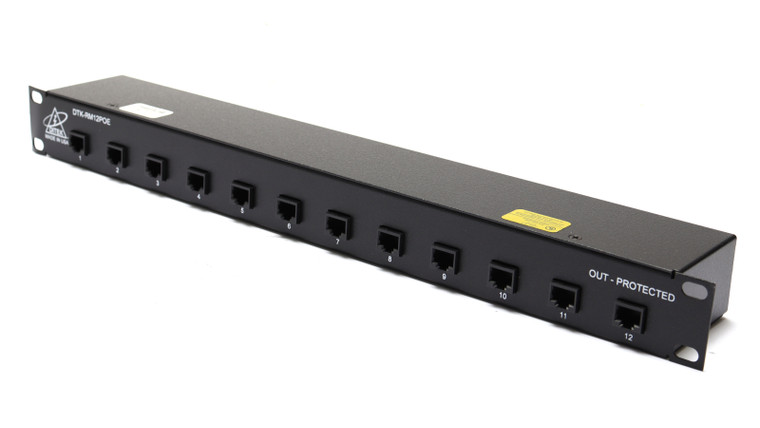 DITEK DTK-RM12POE 12-Channel Rack Mount PoE Surge Protector