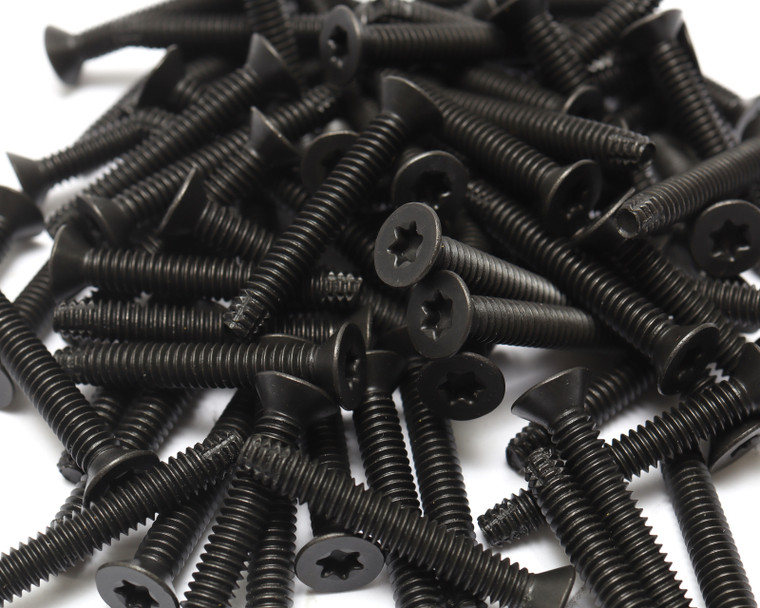 1/4-20 x 1-3/4 Torx Type F Floor Board Screws, Black, 100pcs