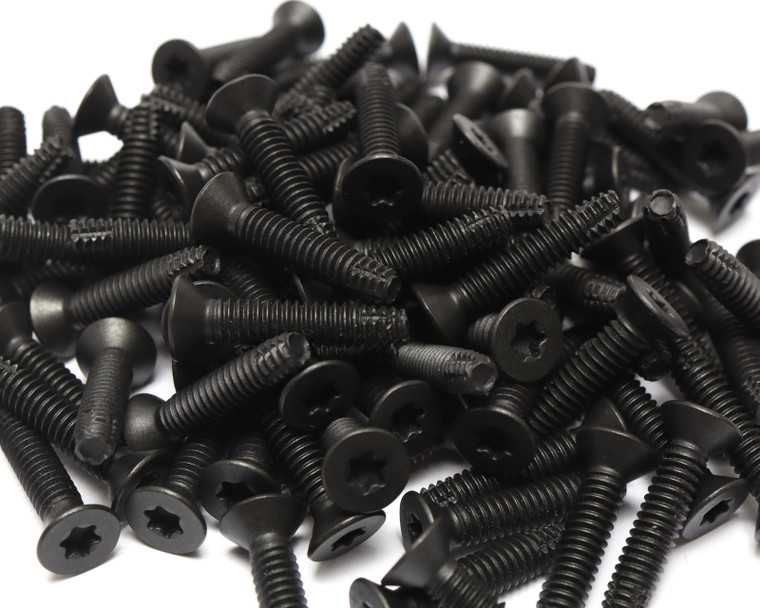 1/4-20 x 1-1/4 Torx Type F Floor Board Screws, Black, 100pcs