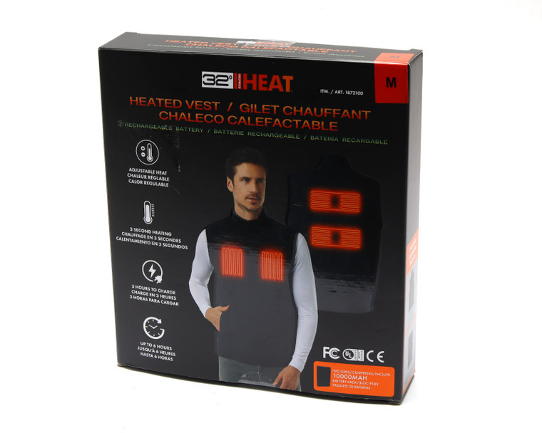 32 Degrees Heat PB115 Mens Heated Vest, Medium