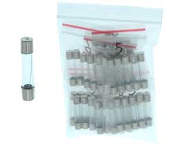 Pack of 50 - Glass Fuse Assortment 30x6mm