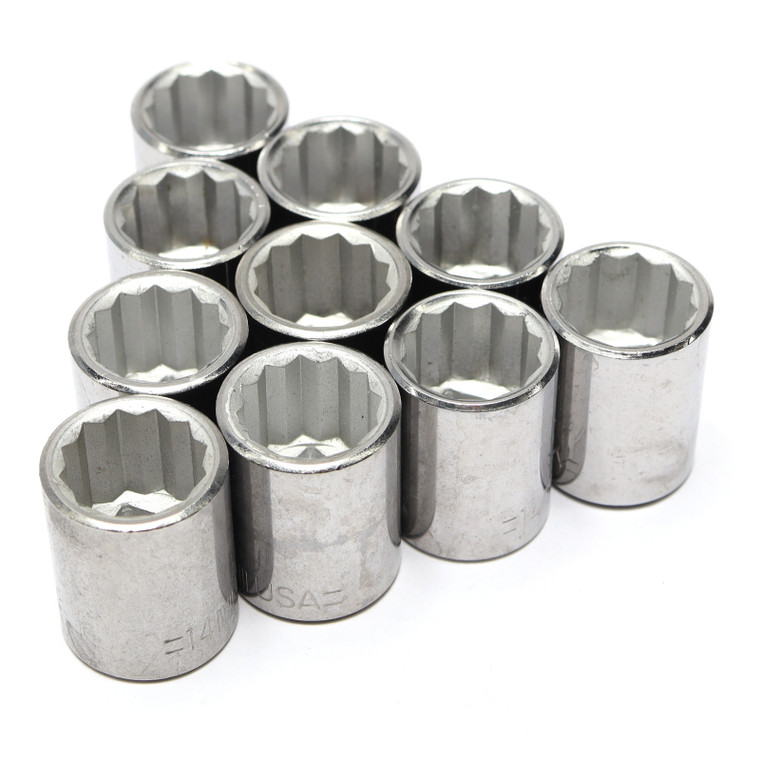 Wilde Tools 53314 14mm x 3/8" Drive 12-Point Shallow Socket, 10 Pack