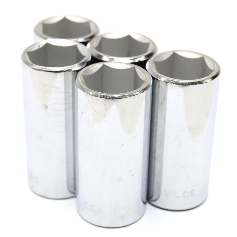 Wilde Tools 13424 3/4" x 3/8" Drive 6-Point Deep Socket, 5 Pack
