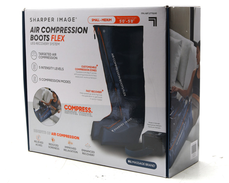 Sharper Image 2816330 Air Compression Flex Boots, Small-Medium