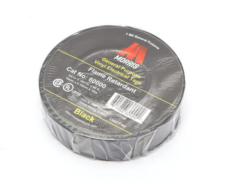 Morris 60000 General Purpose Vinyl Electrical Tape, 60-ft x 3/4-Inch