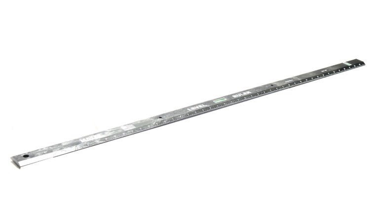 Mayes 60744 Magnetic Poly Level Rule w/ Vials, Black, 48in