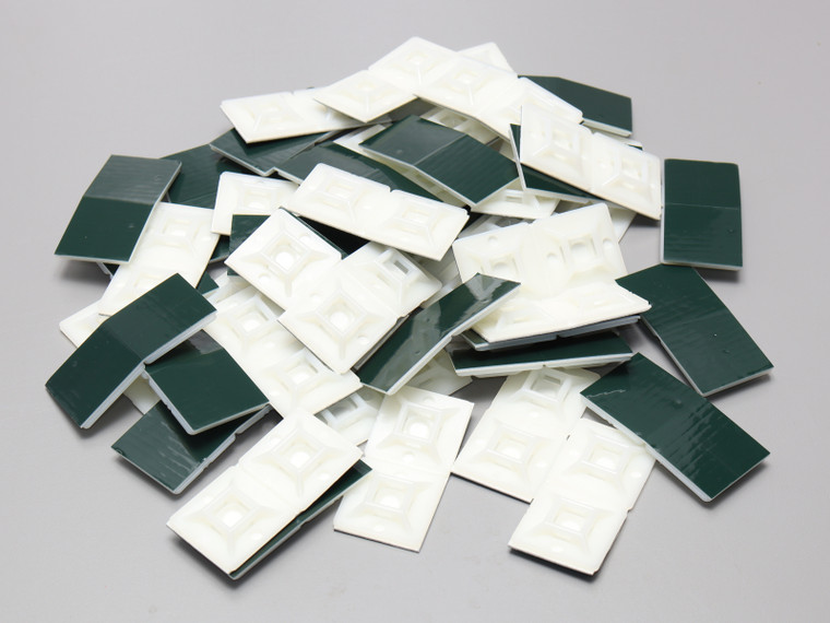 Greenlite GMB-4AS-W 1" Cable Tie Mount, White, 100 pack