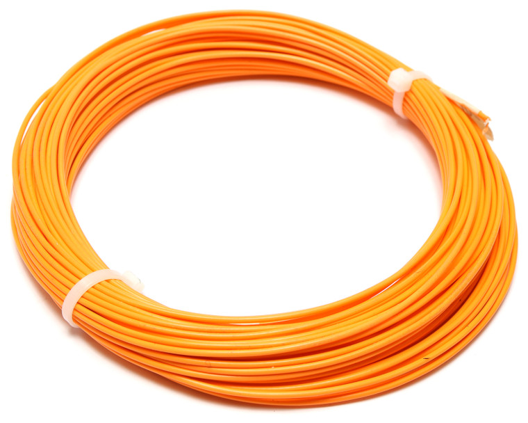 M16878/4-BKE-3 14AWG Silver Plated, PTFE Jacketed Wire, Orange, 100ft