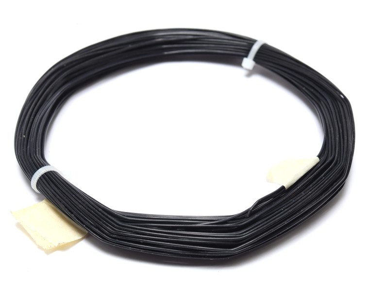 AWM 1180 Style 26AWG Black PTFE Silver Plated Copper Wire, 100ft