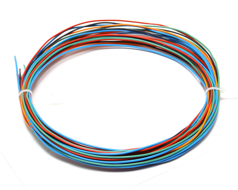 AWM 1180 Style 18AWG PTFE Silver Plated Copper Wire, Various Colors, 10ft each