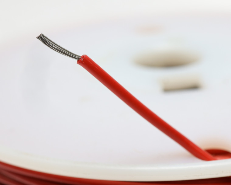 6145-00-295-1262 20 AWG PVC Jacketed Wire, Red, 500 Feet