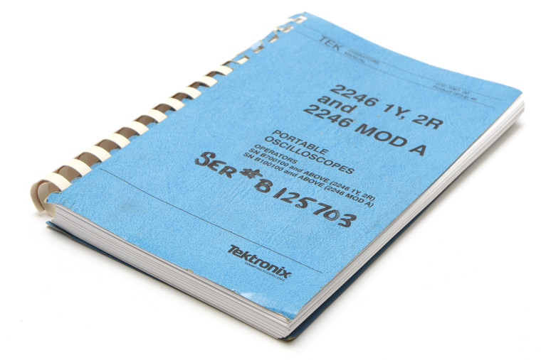 Tektronix Operating Manual for 2246 1Y/2R/Mod A Oscilloscope