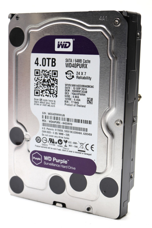 WD WD40PURX Surveillance Class Hard Drive, 4TB