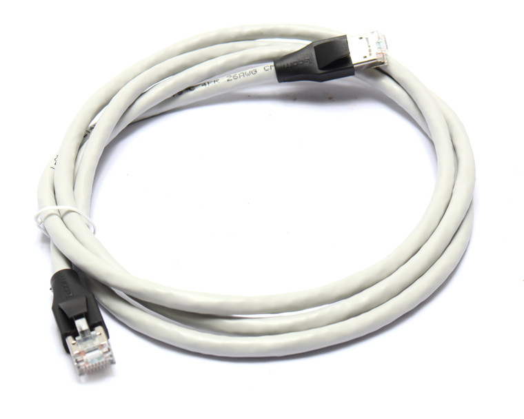 L-Com TRD695SCR-5 PVC Jacketed Shielded Cat 6 Cable, RJ45/RJ45, Grey, 5ft
