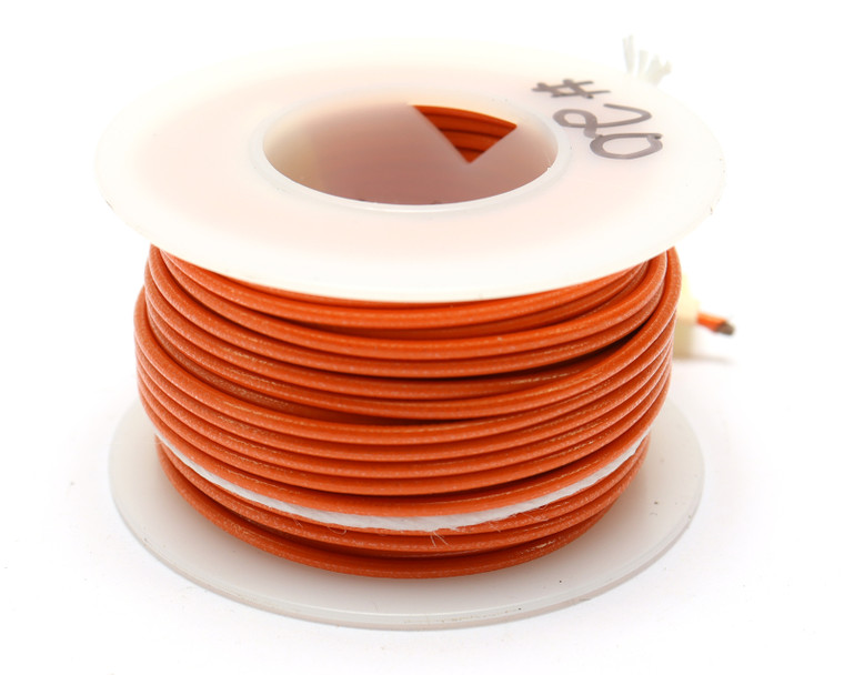 20AWG PVC Jacketed Stranded Hookup Wire, Orange, 40ft