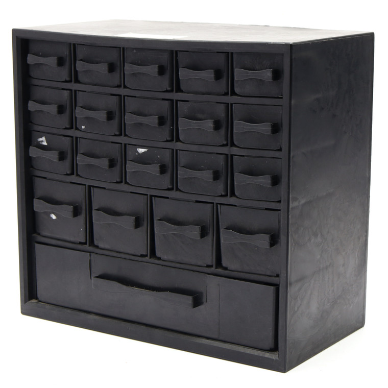 20-Drawer ESD-Safe Parts Cabinet, Black, used