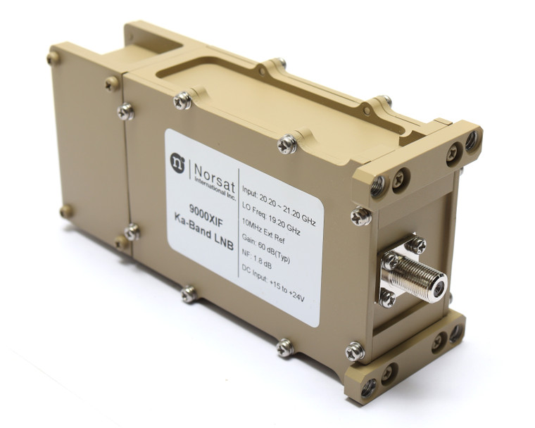 Norsat 9000XIF Type-F Ka-Band Isolator ISO LNB, 20.20-21.20 GHz